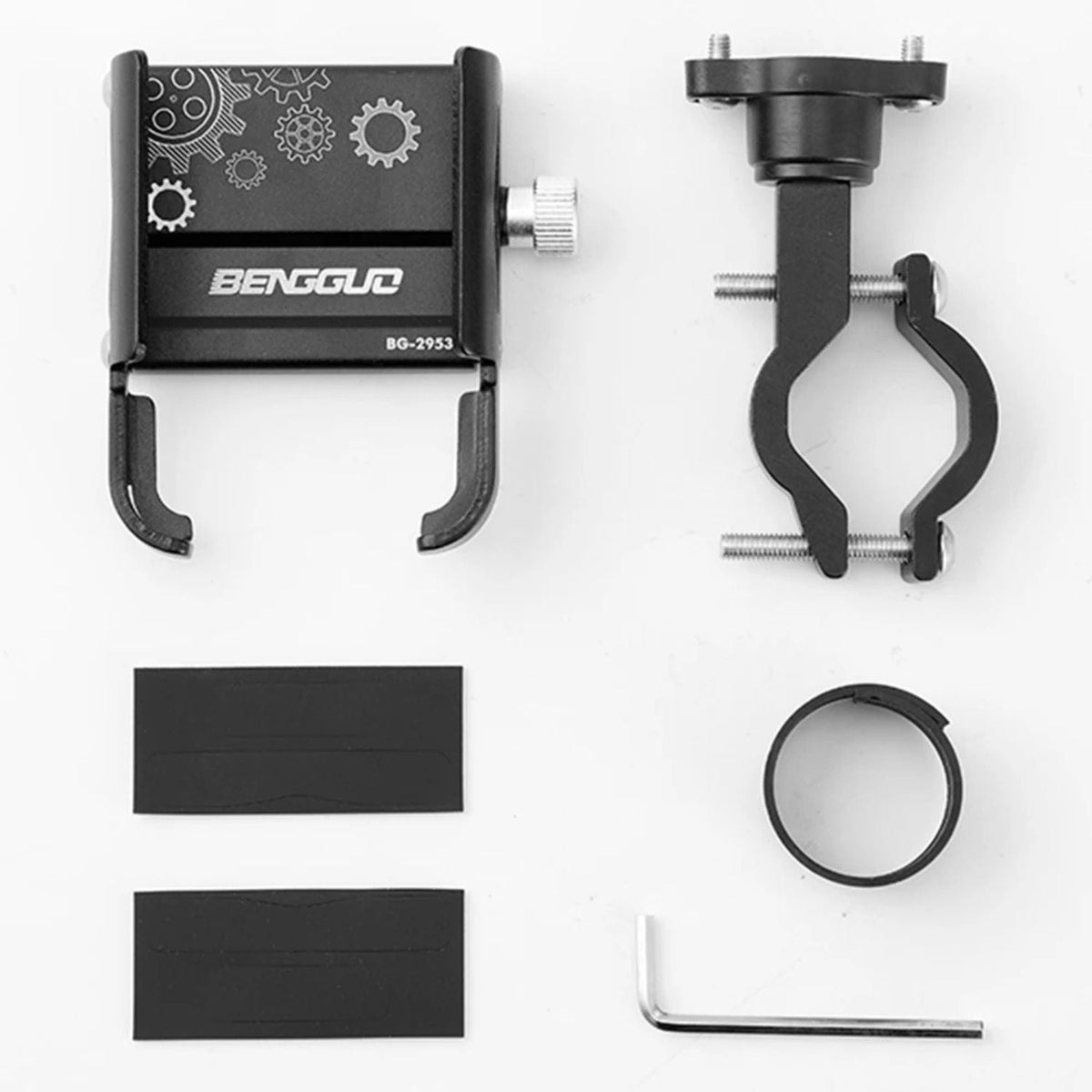 Soporte metálico para celular con rotación 360°, universal para moto y bici - foto 2