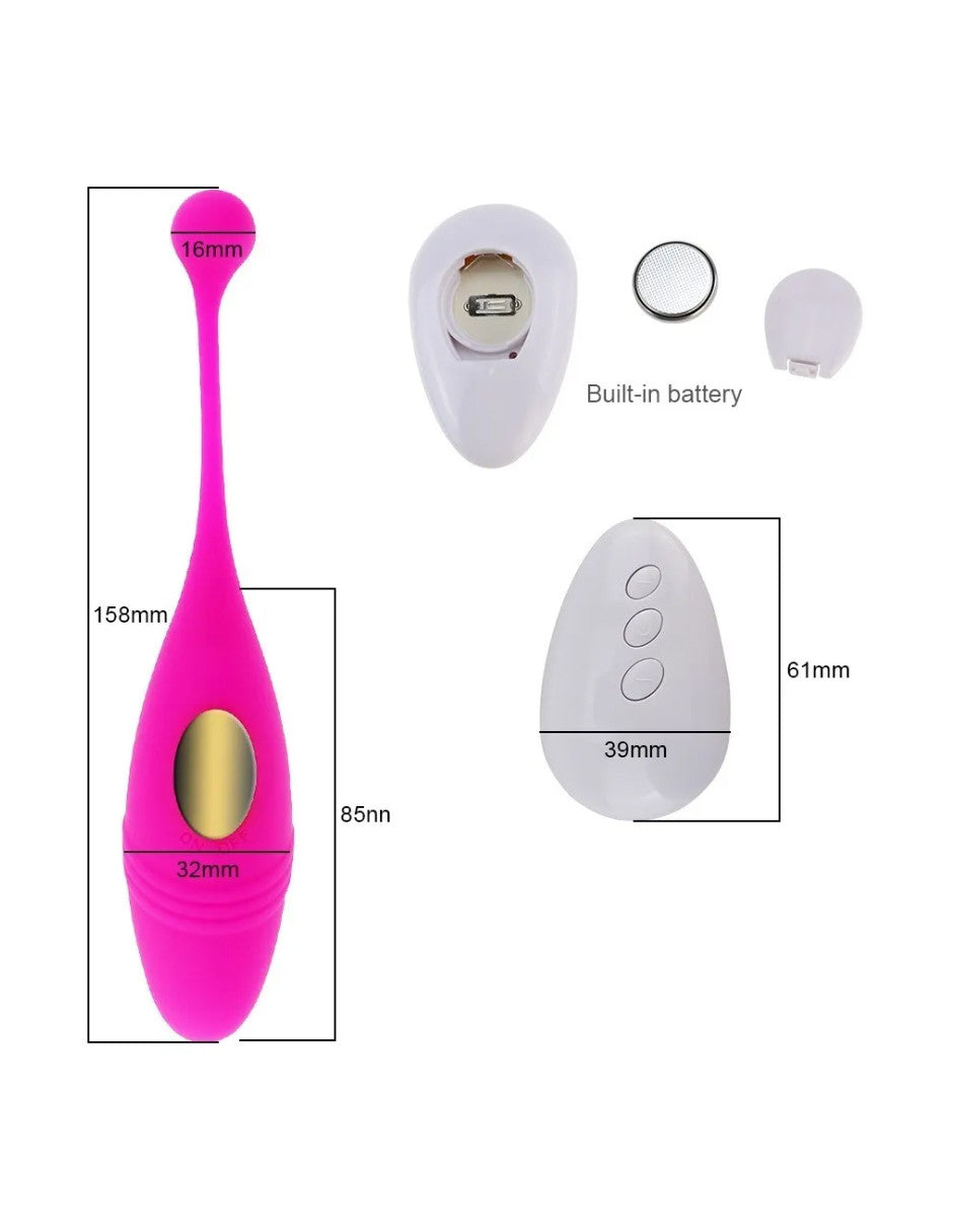 Vibrador De Control Remoto Inalámbrico En Forma De Huevo