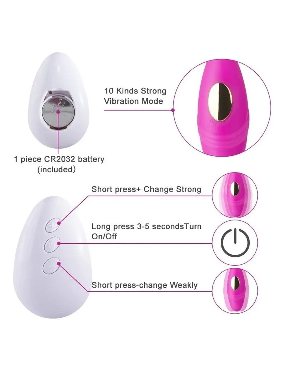 Vibrador De Control Remoto Inalámbrico En Forma De Huevo