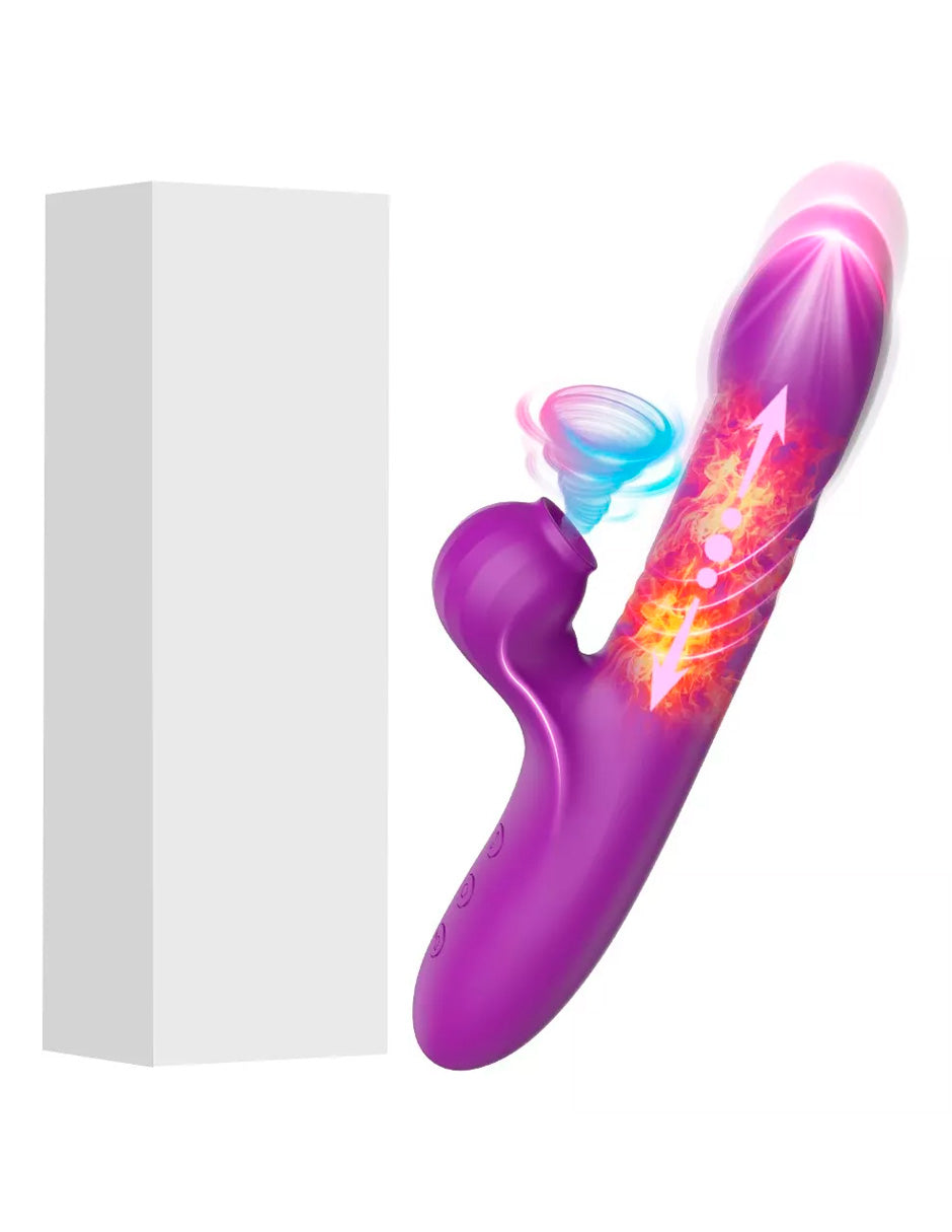 Vibrador Consolador Succion Estimulador Clítoris Telescópica