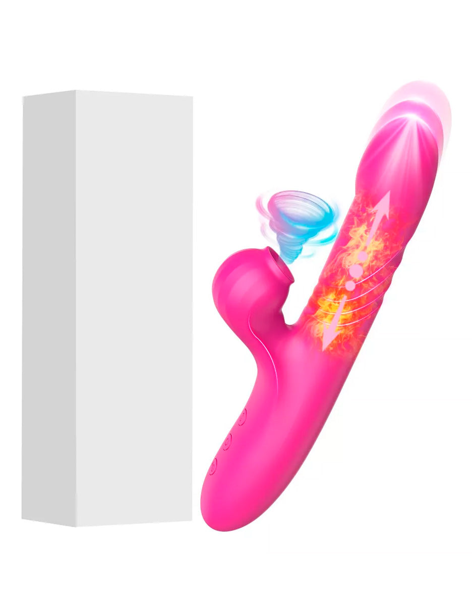 Vibrador Consolador Succion Estimulador Clítoris Telescópica