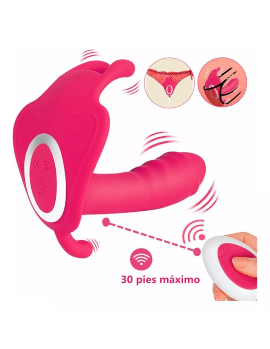 Vibrador De Mariposa De Punto G Portátil Compratible con Control Remoto