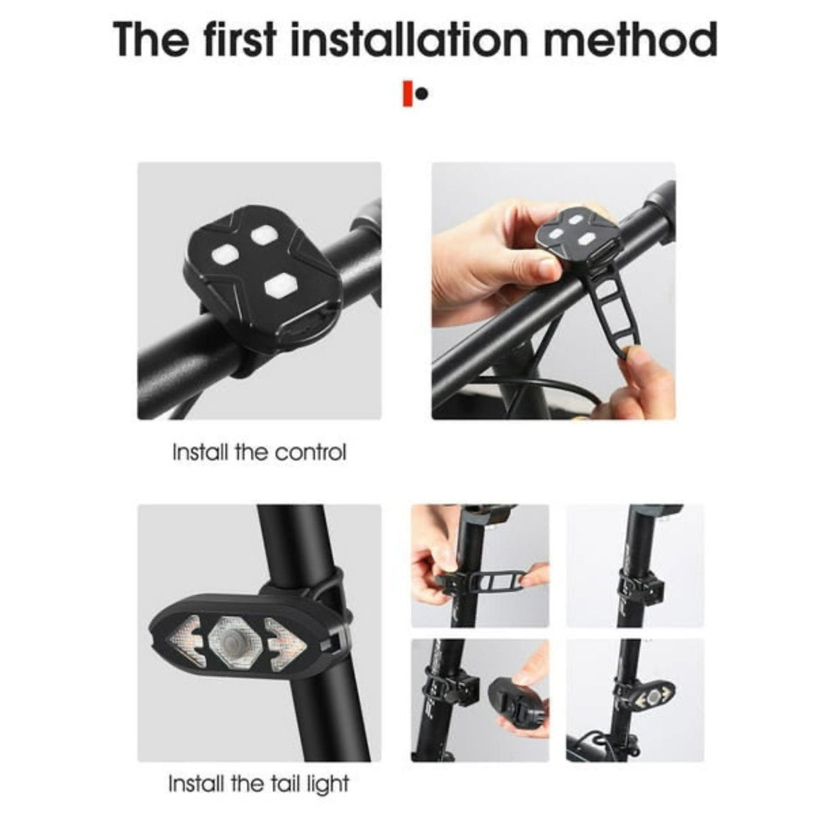 Luz trasera para bicicleta con intermitentes y 5 pasos - foto 3