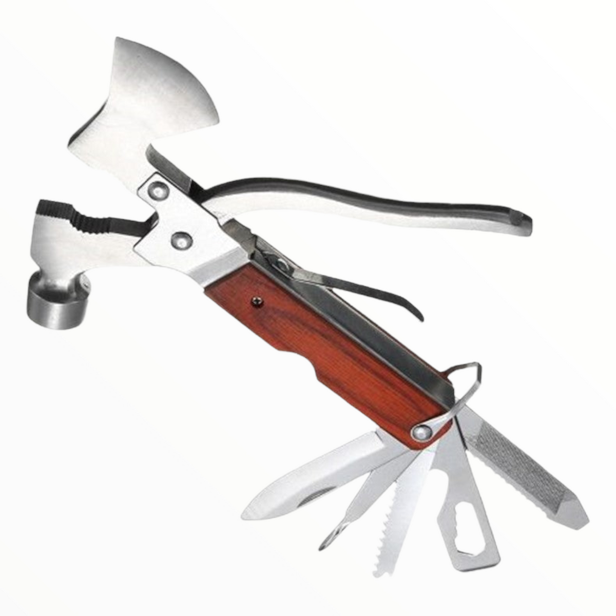 Multiherramienta portátil 13 en 1 con funda, martillo y hacha W147
