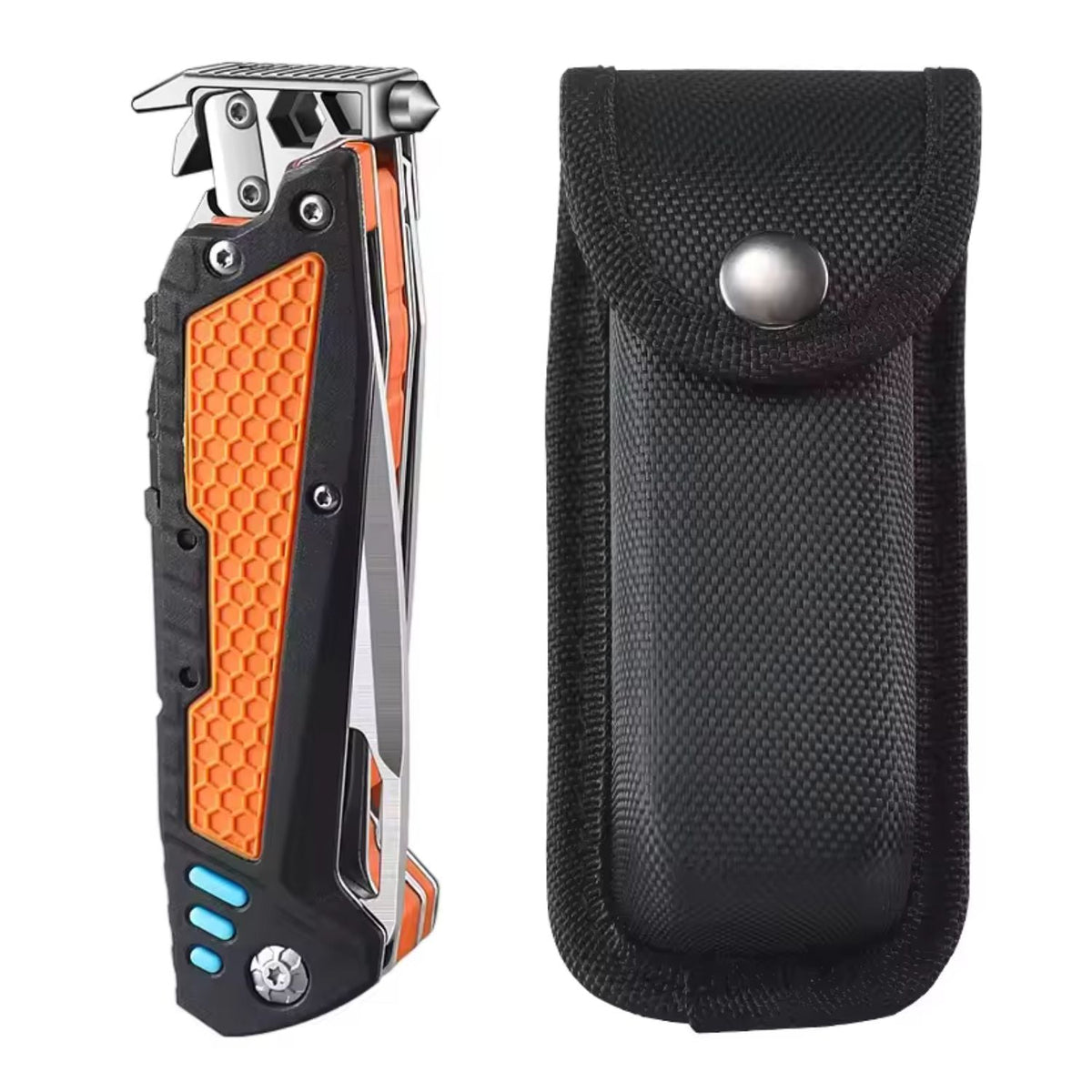 Multiherramienta tipo navaja 13 en 1 con puntas intercambiables y funda - foto 2