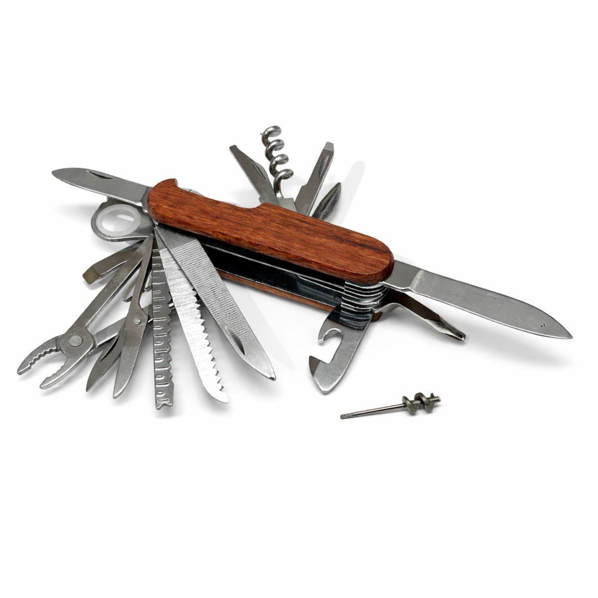 Navaja multiherramienta 16 en 1 con mango tipo madera