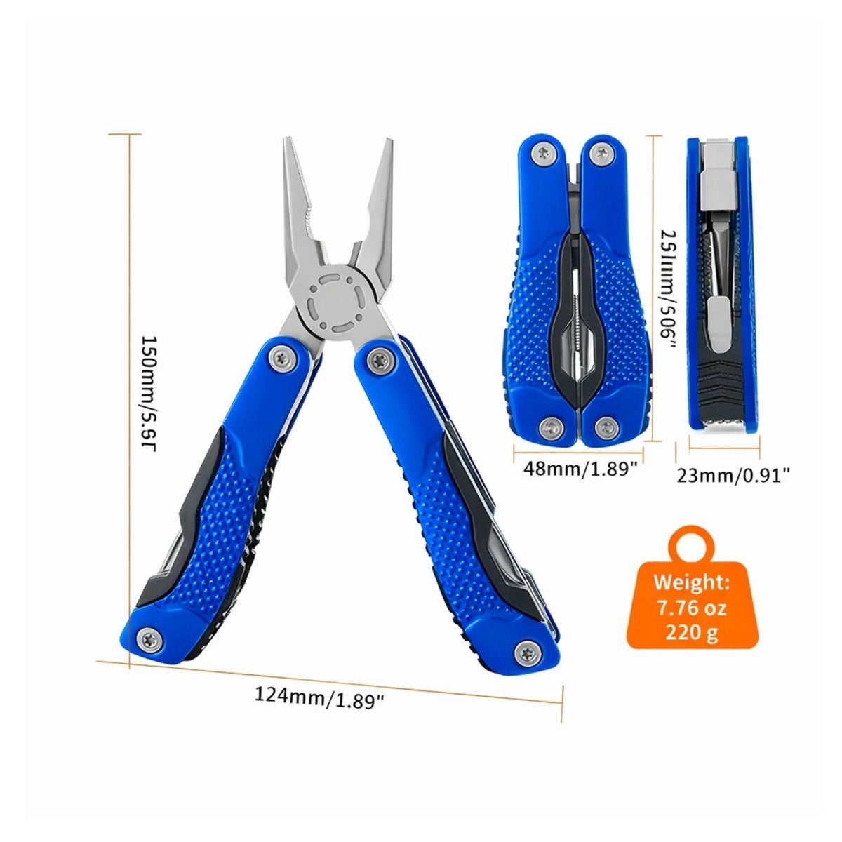 Multiherramienta plegable tipo pinza 16 en 1 para camping y pesca - foto 2