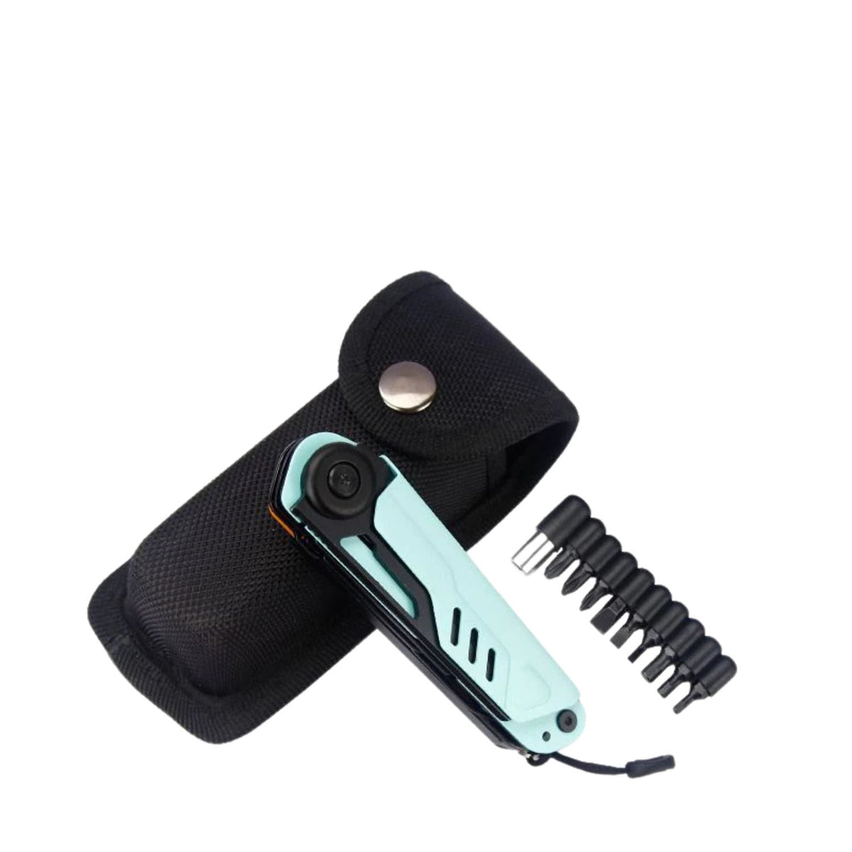 Multiherramienta plegable con funda y silbato
