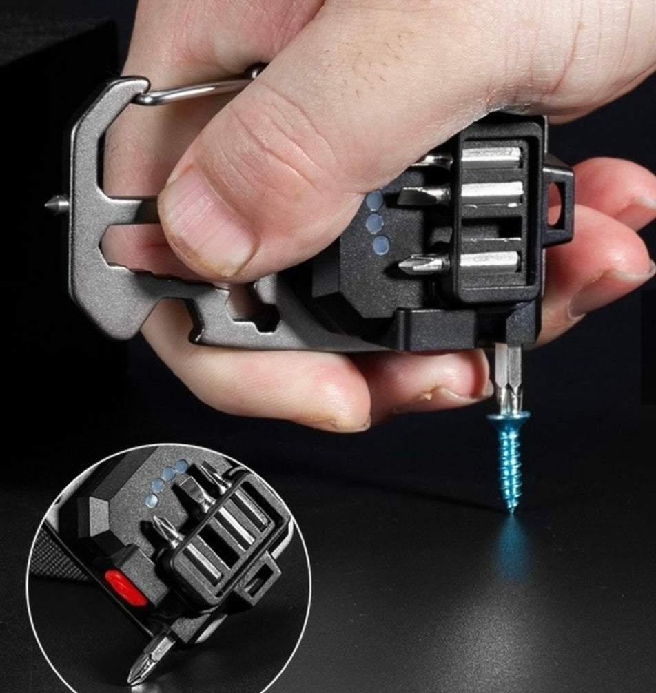 Llavero lámpara multiusos con destapador y rompe vidrios, USB W5138 - foto 3