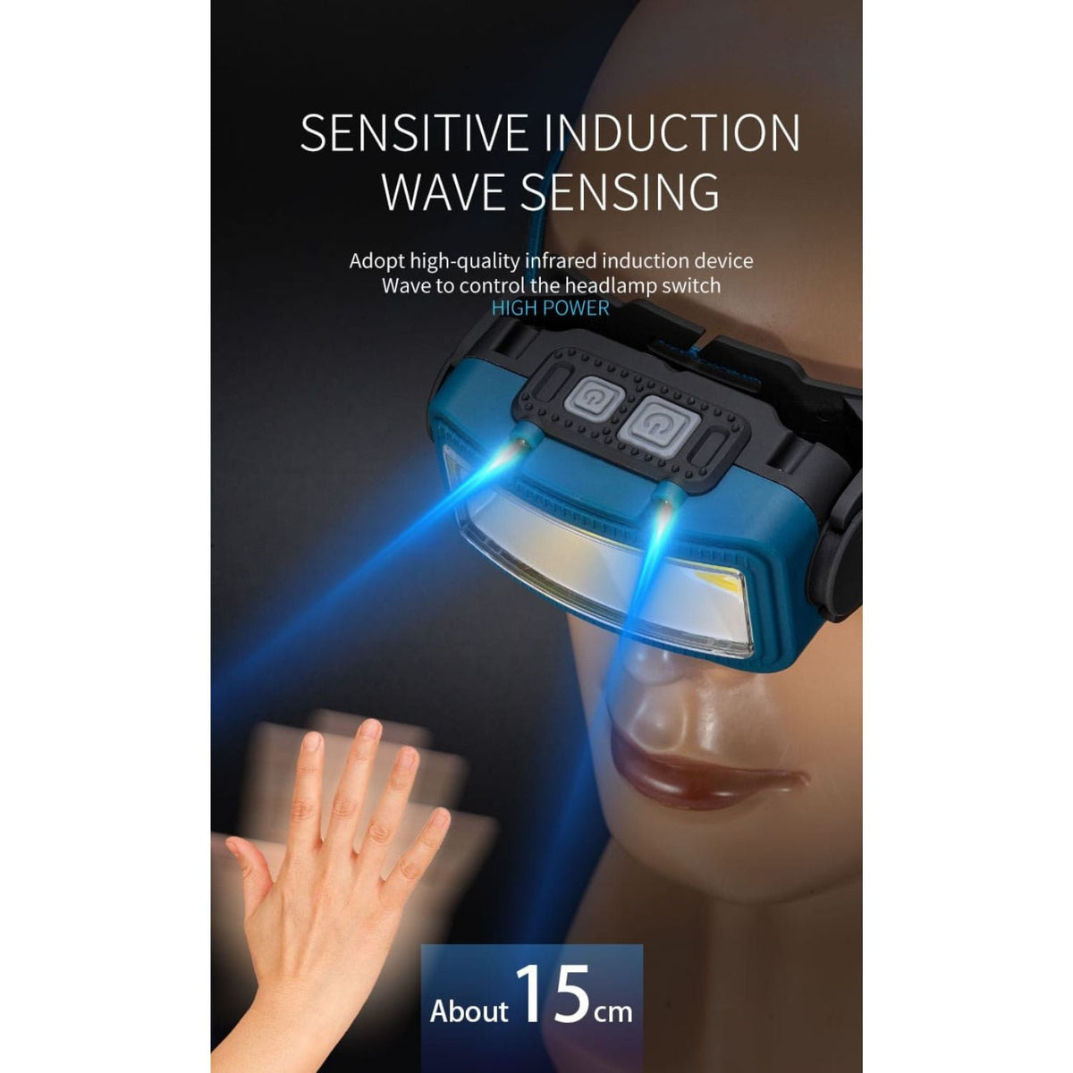 Linterna minera con sensor de movimiento y luz blanca, ámbar y roja W6112A - foto 2