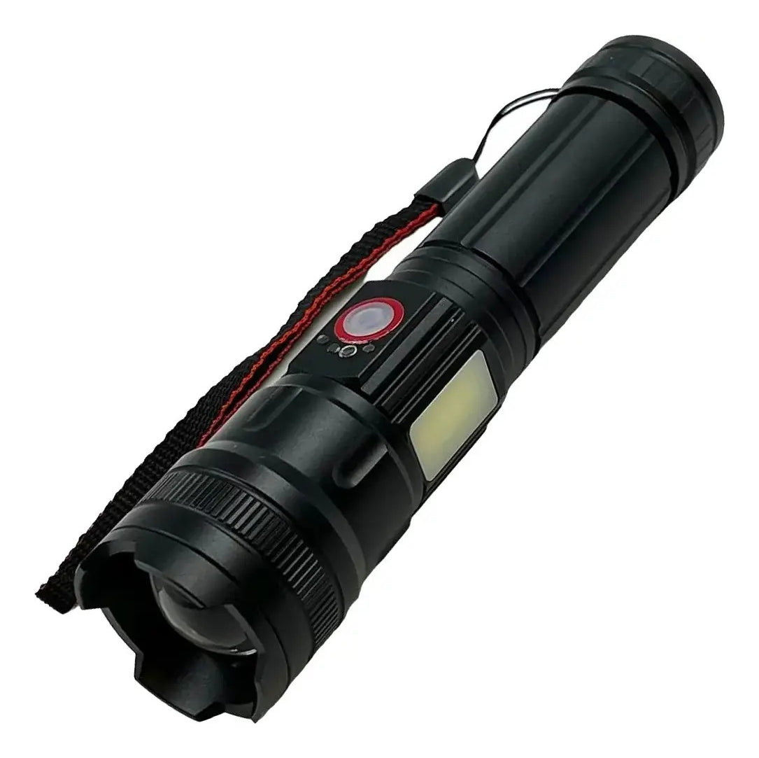 Lámpara LED de 5 pasos con luz lateral COB y rompevidrios W6526