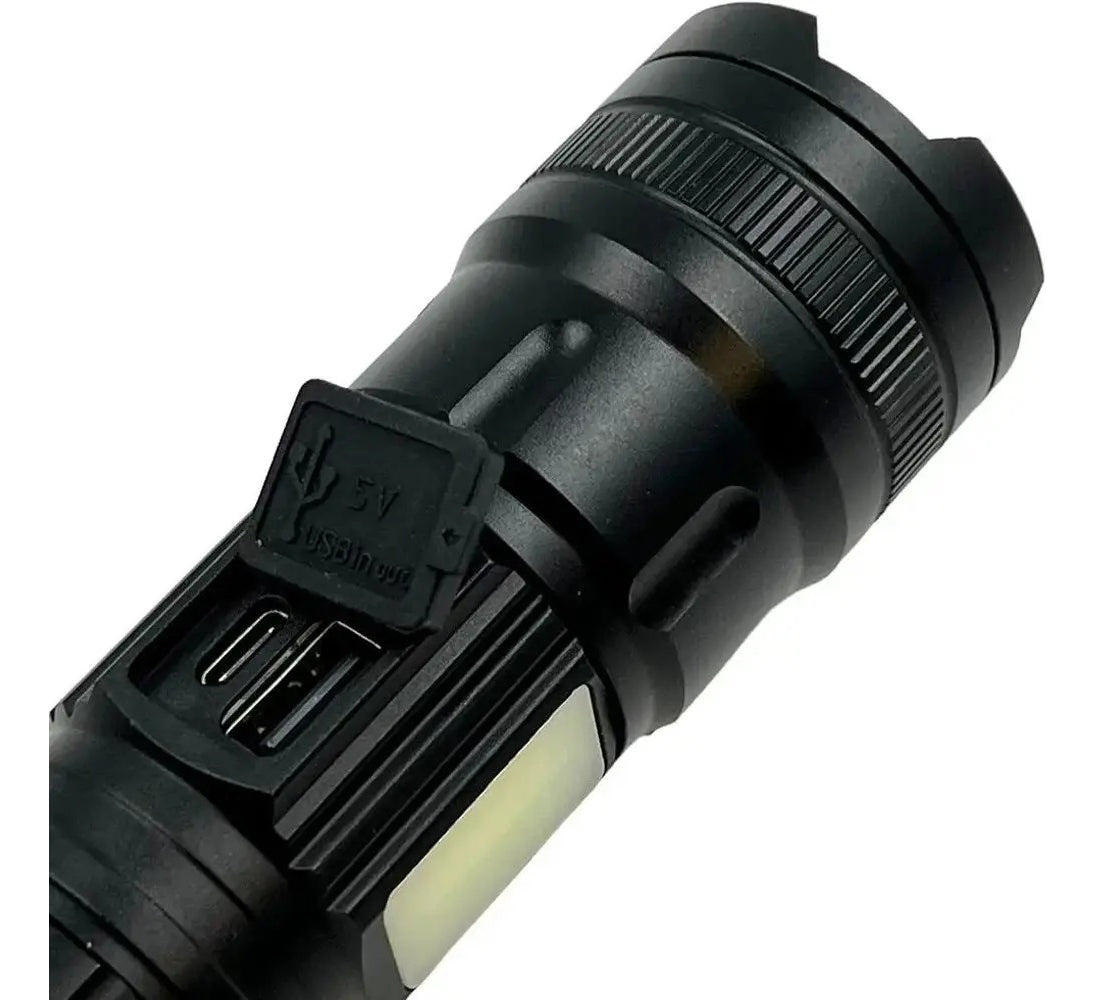 Lámpara LED de 5 pasos con luz lateral COB y rompevidrios W6526 - foto 2