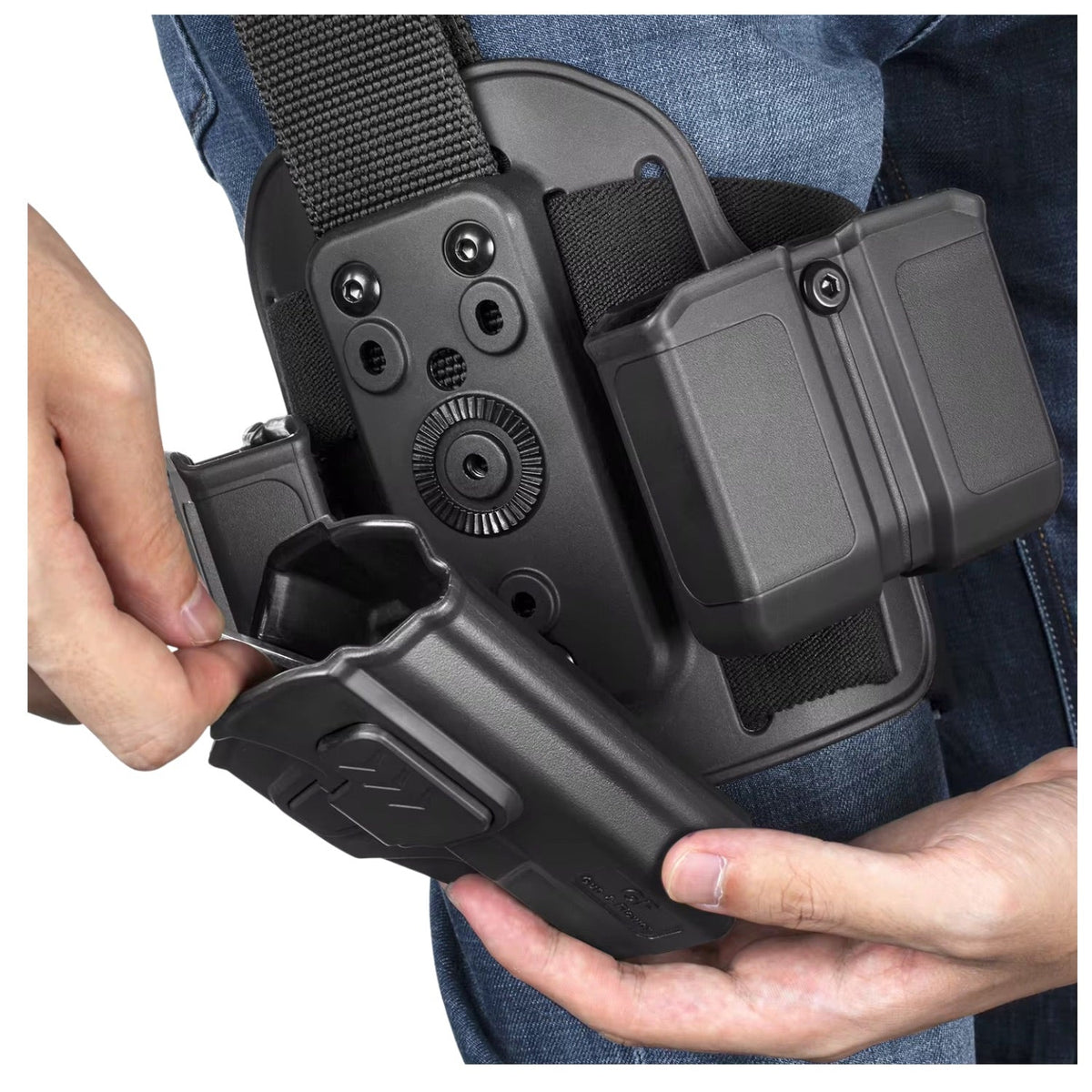 Base ajustable para funda de pierna con doble porta cargador - foto 4