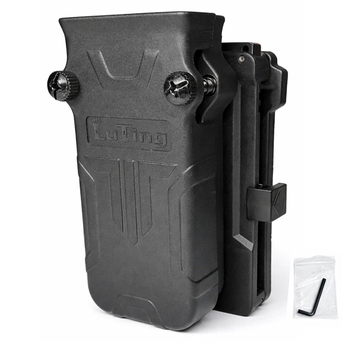 Portacargador universal ajustable con clip para cinturón