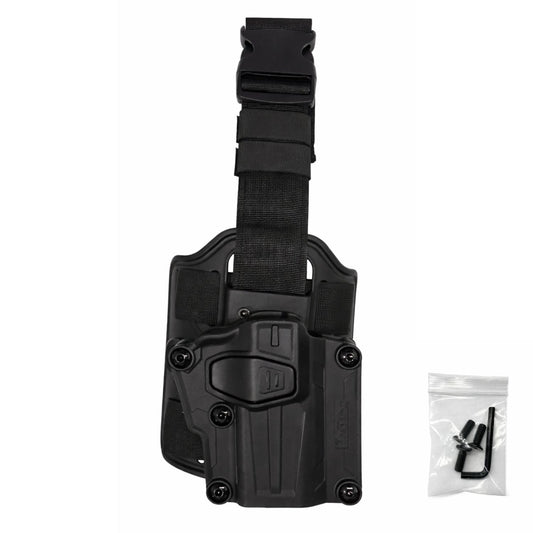 Piernera táctica universal para pistola con ajuste y plataforma giratoria