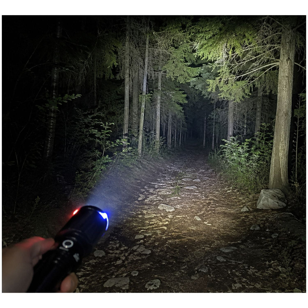 Linterna táctica LED 26650 de 5000 mAh con USB-C y luz patrulla (WL15) - foto 5