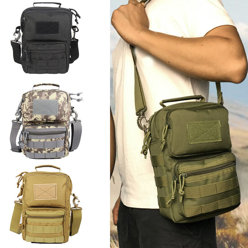 Mochila táctica cruzada con 8 compartimentos y correa de 140 cm (WZ9060)