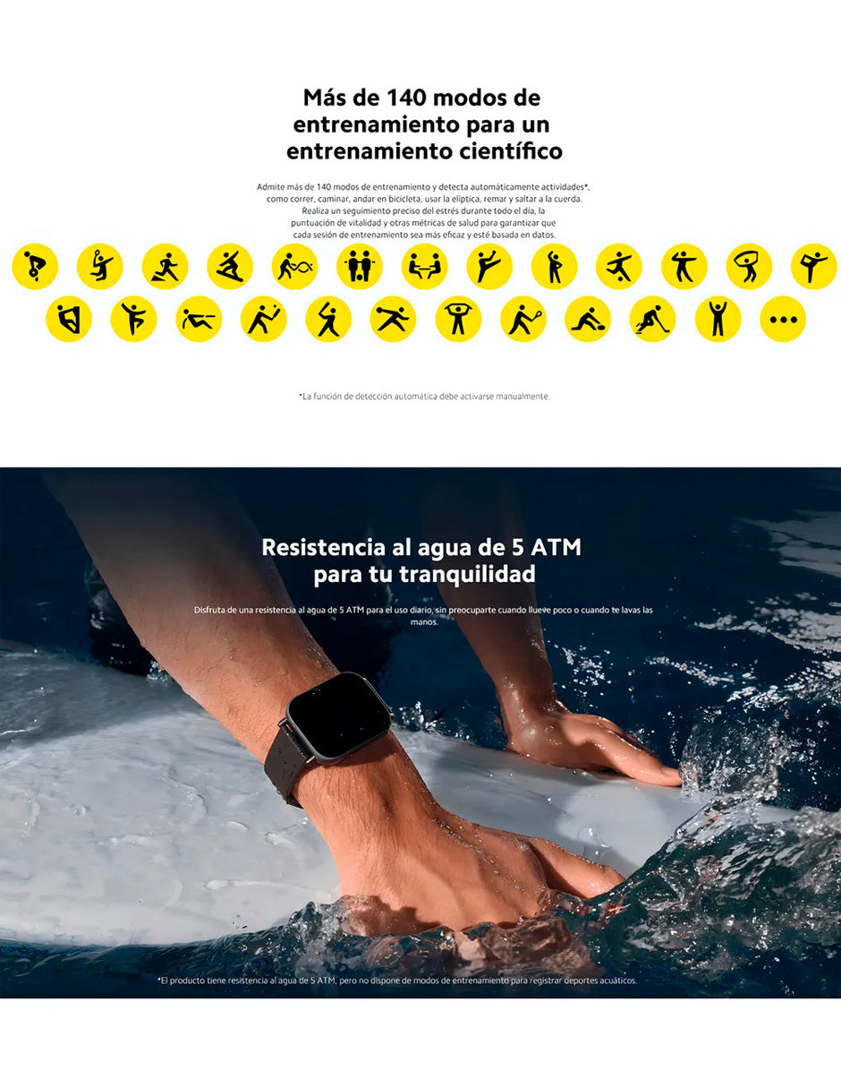 Reloj Inteligente Watch 5 Active con HyperOS Negro
