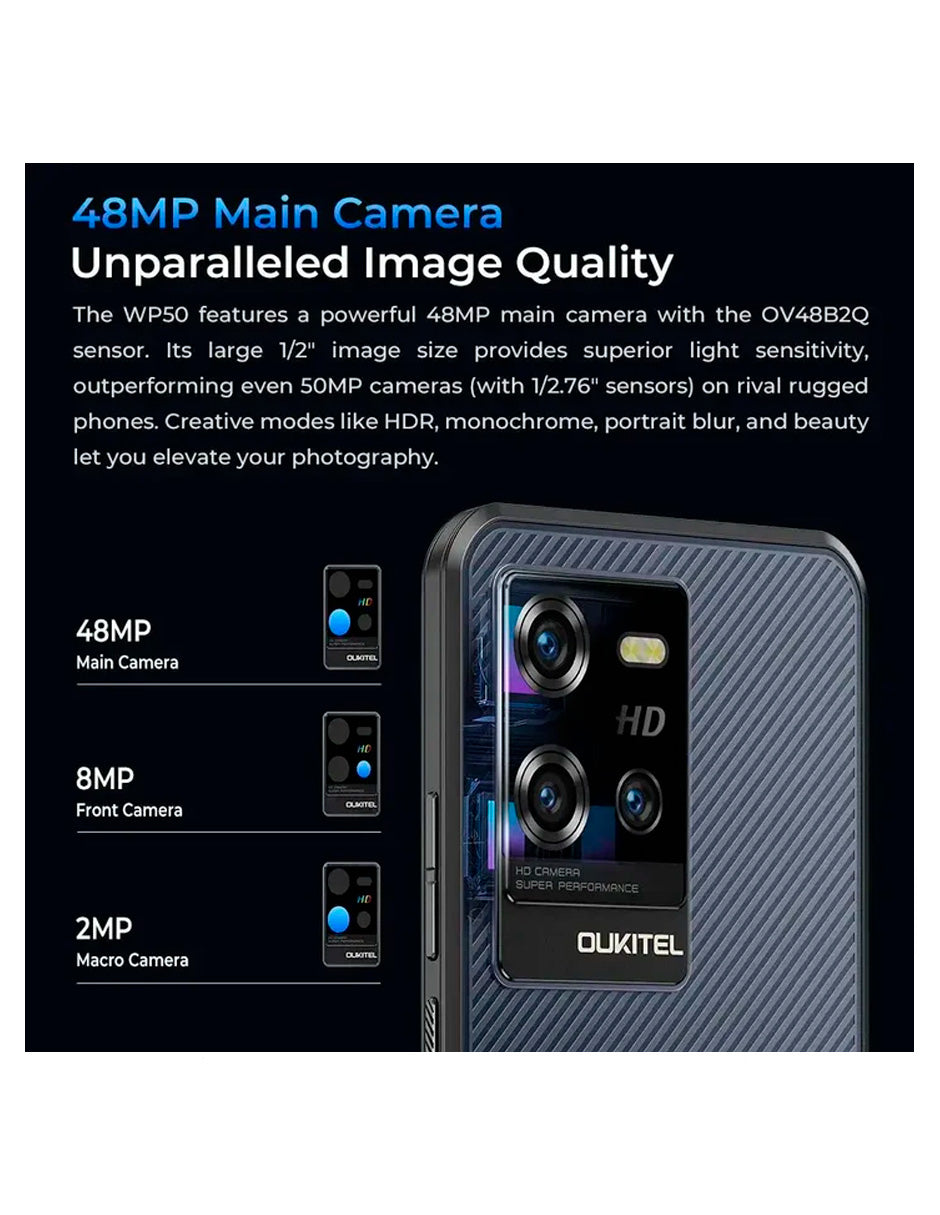 Smartphone WP50 Dual SIM 256 GB Color Negro 16 GB RAM