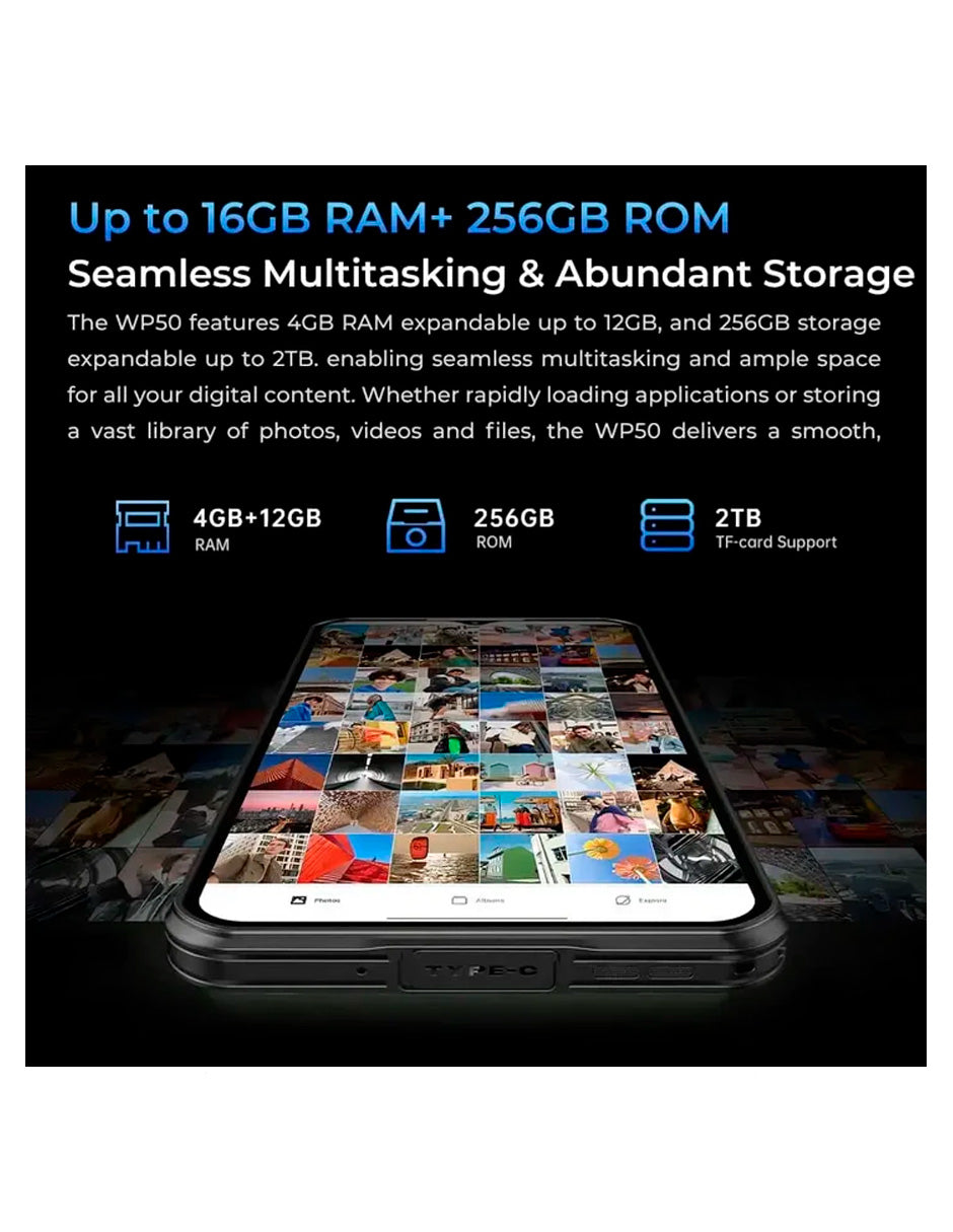 Smartphone WP50 Dual SIM 256 GB Color Negro 16 GB RAM
