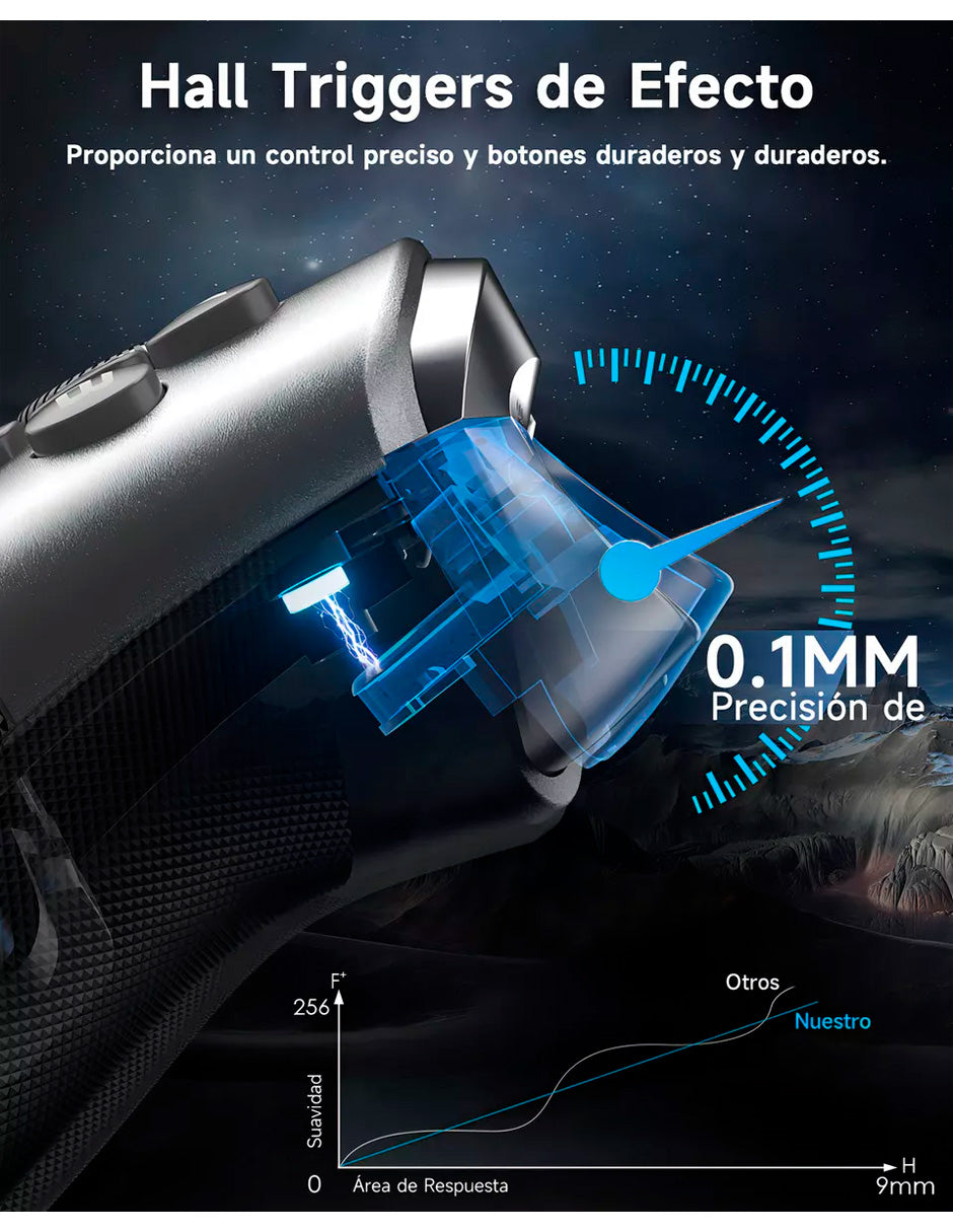 Control Para Nintendo Switch X10 Y Pc programable Botones Atrás 1000 mah BATERÍA