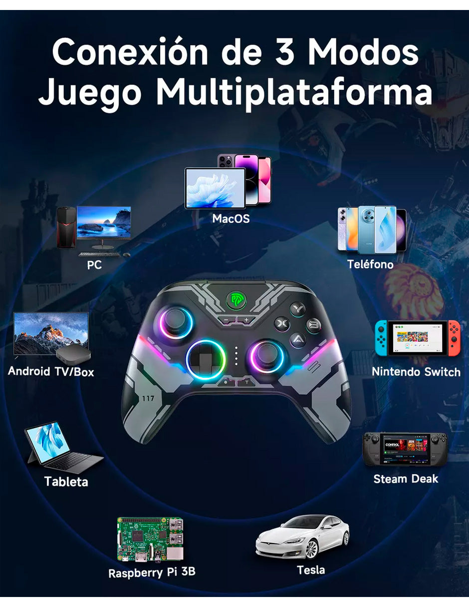 Mando Inalámbrico X15 2.0 Bluetooth inalámbrico Gamepad  Negro