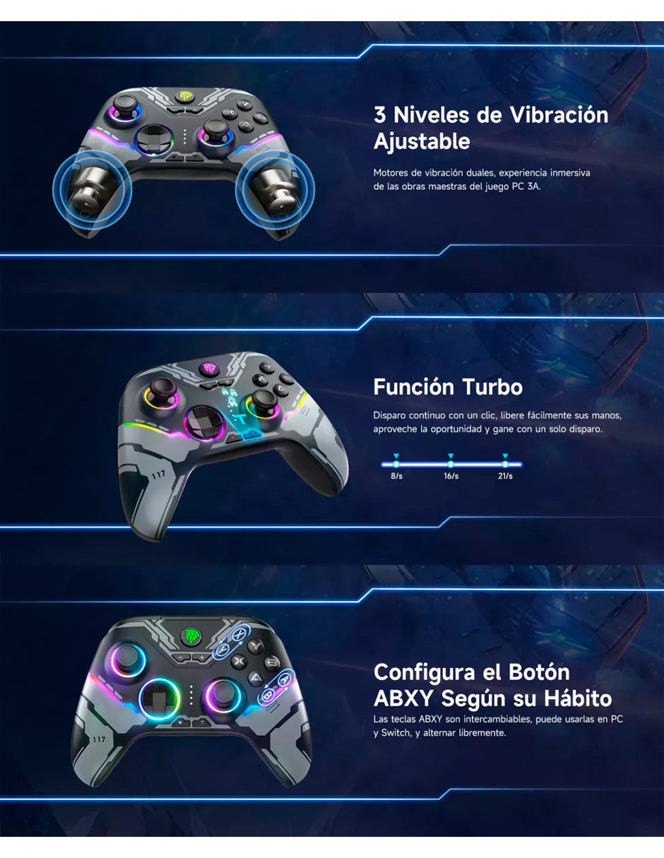 Mando Inalámbrico X15 2.0 Bluetooth inalámbrico Gamepad  Negro