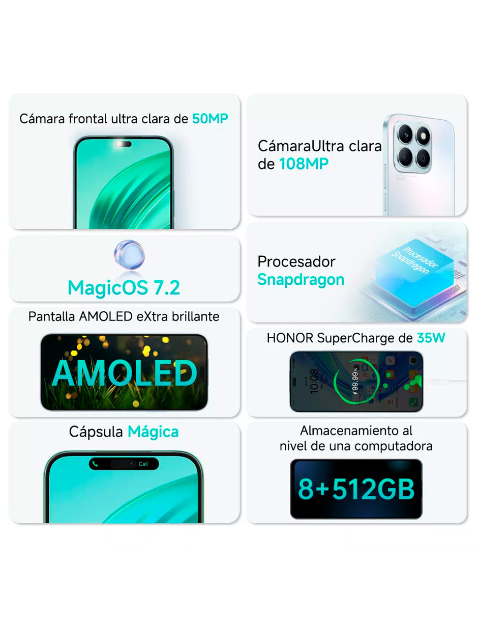 Honor X8b Dual SIM 512 GB Plateado 8 GB RAM Palta