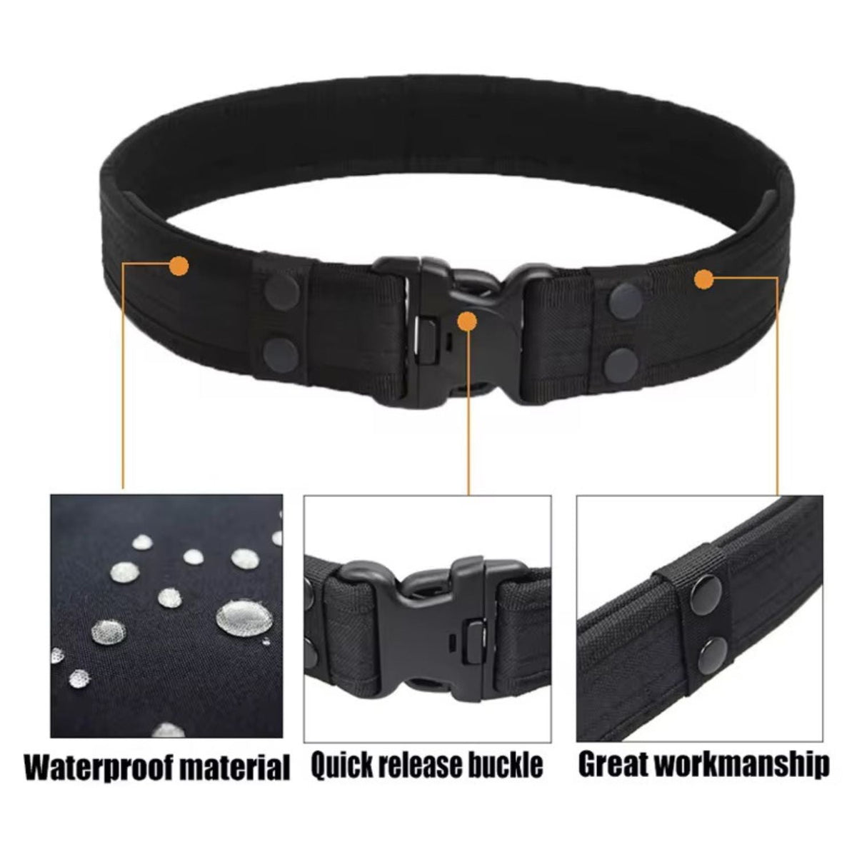 Cinturón táctico impermeable de liberación rápida con ajuste contactel - foto 2