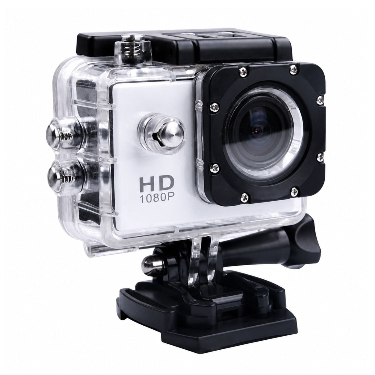 Cámara deportiva Full HD 1080P con carcasa sumergible y accesorios