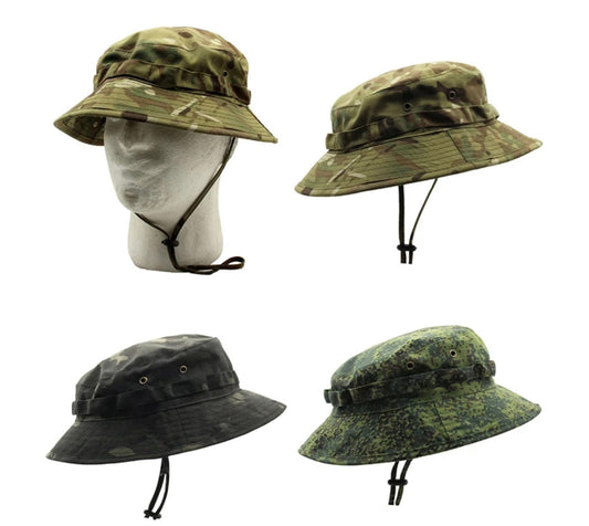 Sombrero táctico británico de ala corta, modelo XYB