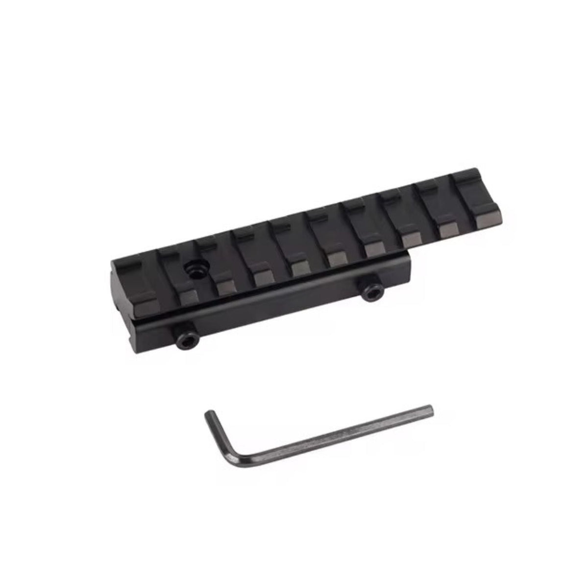 Base elevadora Picatinny/Weaver de metal para ópticas, negro mate