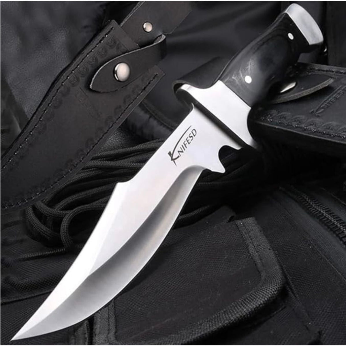 Cuchillo de hoja fija para supervivencia con funda, versión CH - foto 2