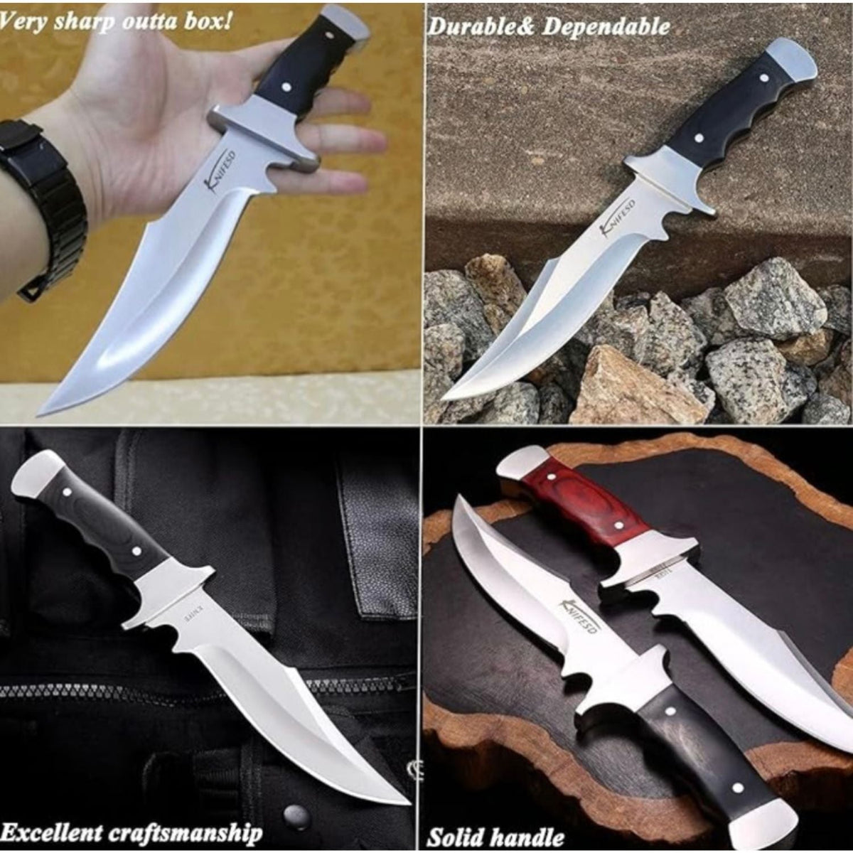 Cuchillo de hoja fija para supervivencia con funda, versión CH - foto 5