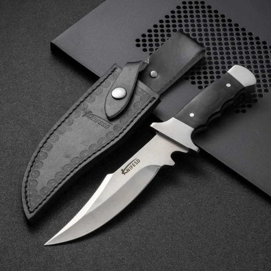 Cuchillo de hoja fija para supervivencia con funda, versión CH