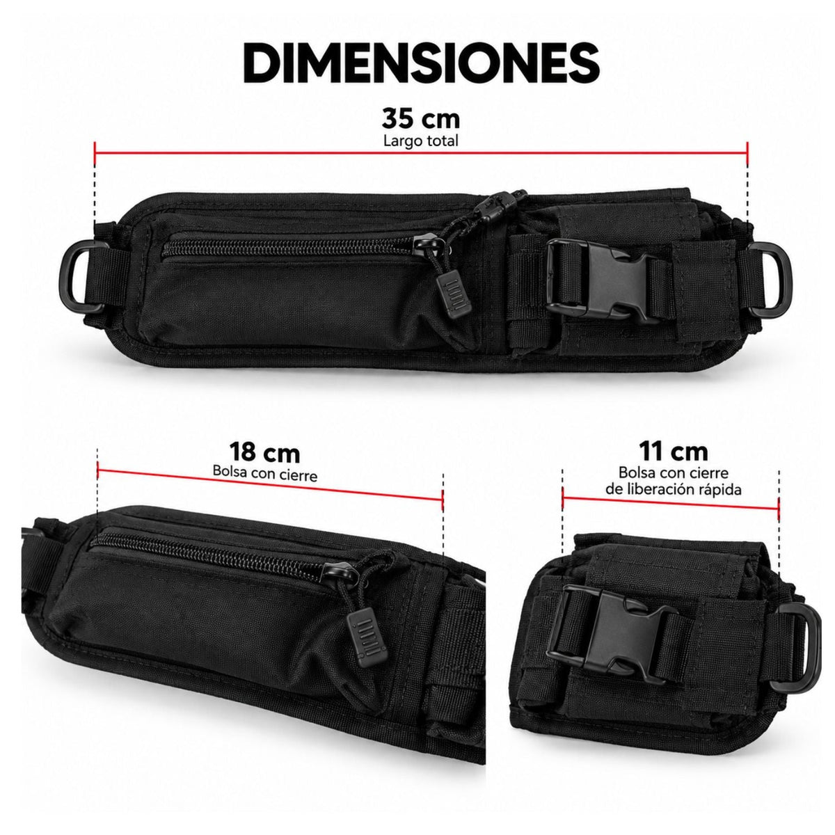 Bolsa modular alargada para cinturón o mochila con sistema MOLLE - foto 2