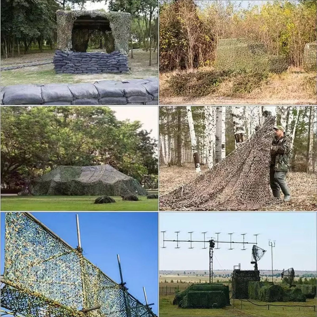 Red de camuflaje militar de 6 x 4 metros con bucles reforzados - foto 7