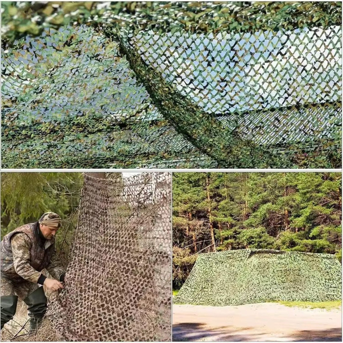 Red de camuflaje militar de 6 x 4 metros con bucles reforzados - foto 8