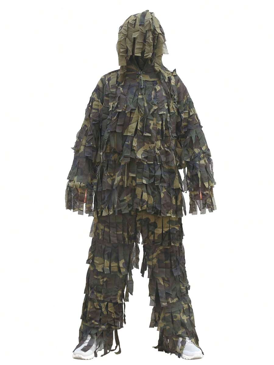 Traje camuflaje de exterior: pantalón y chamarra con gorro YF003