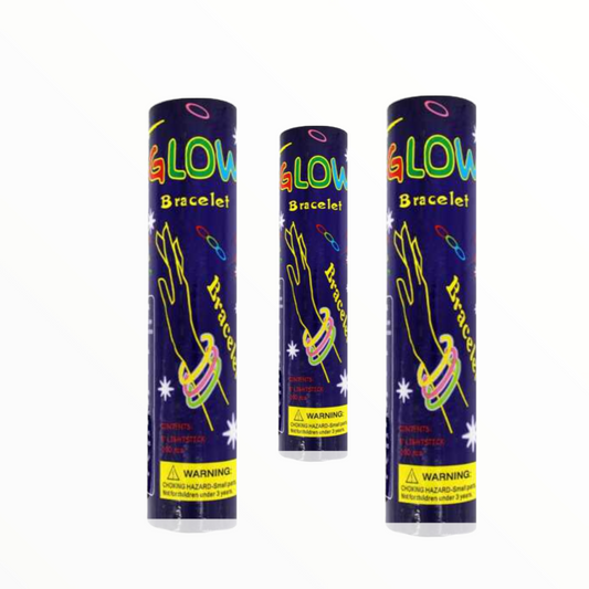Tubo con 100 pulseras luminosas de neón, modelo YGB003