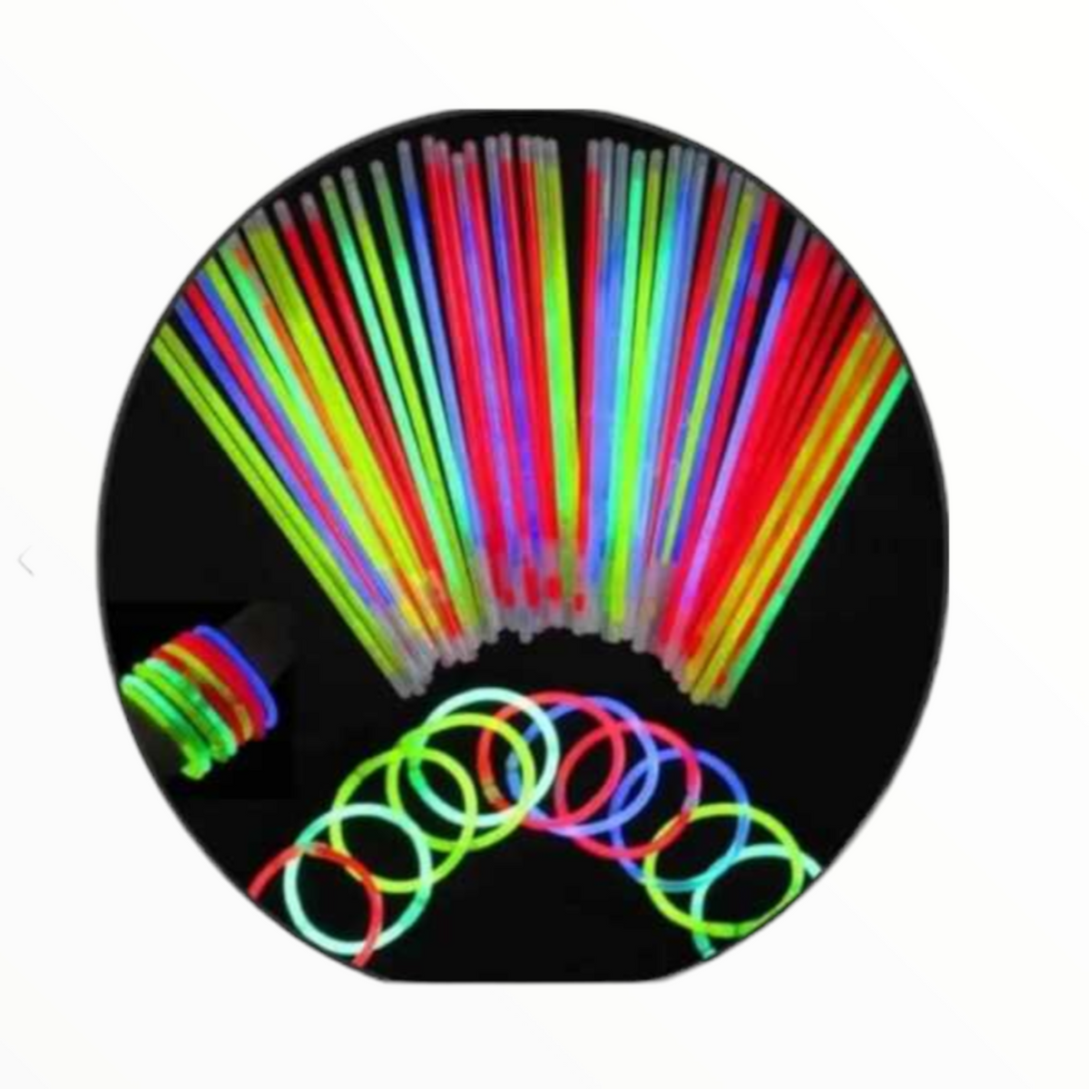 Tubo con 100 pulseras luminosas de neón, modelo YGB003 - foto 2