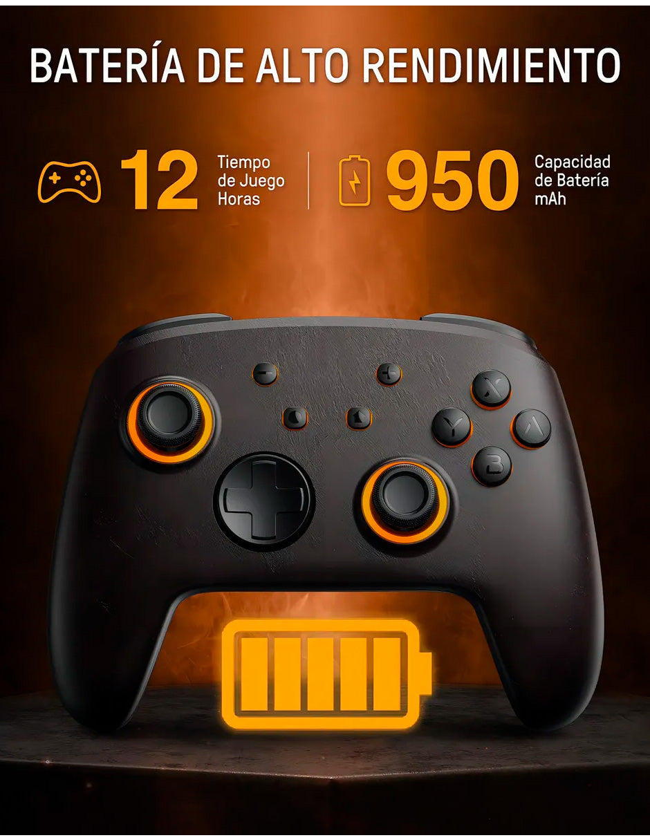 Control Inalámbrico Pro para Nintendo Switch – Iluminación Naranja