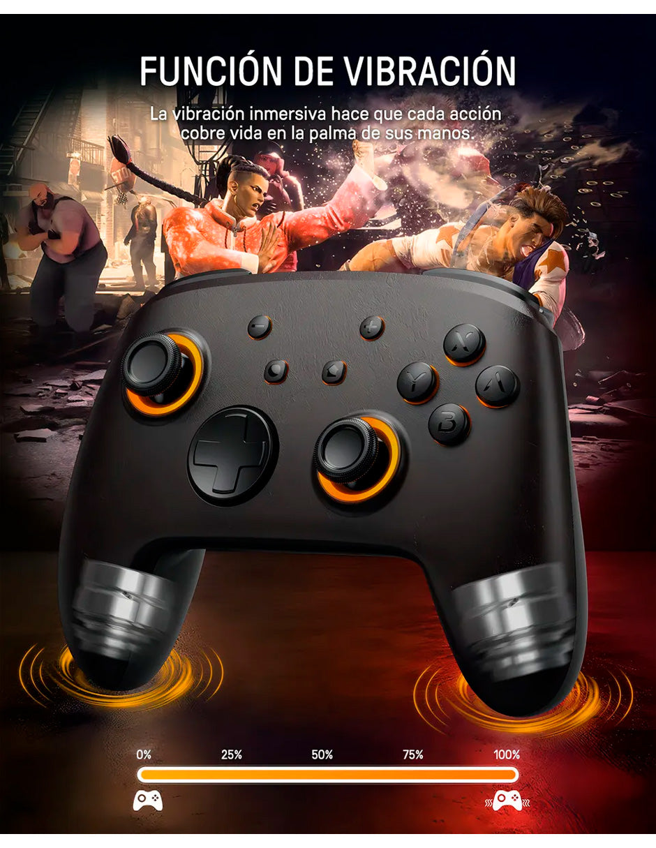 Control Inalámbrico Pro para Nintendo Switch – Iluminación Naranja