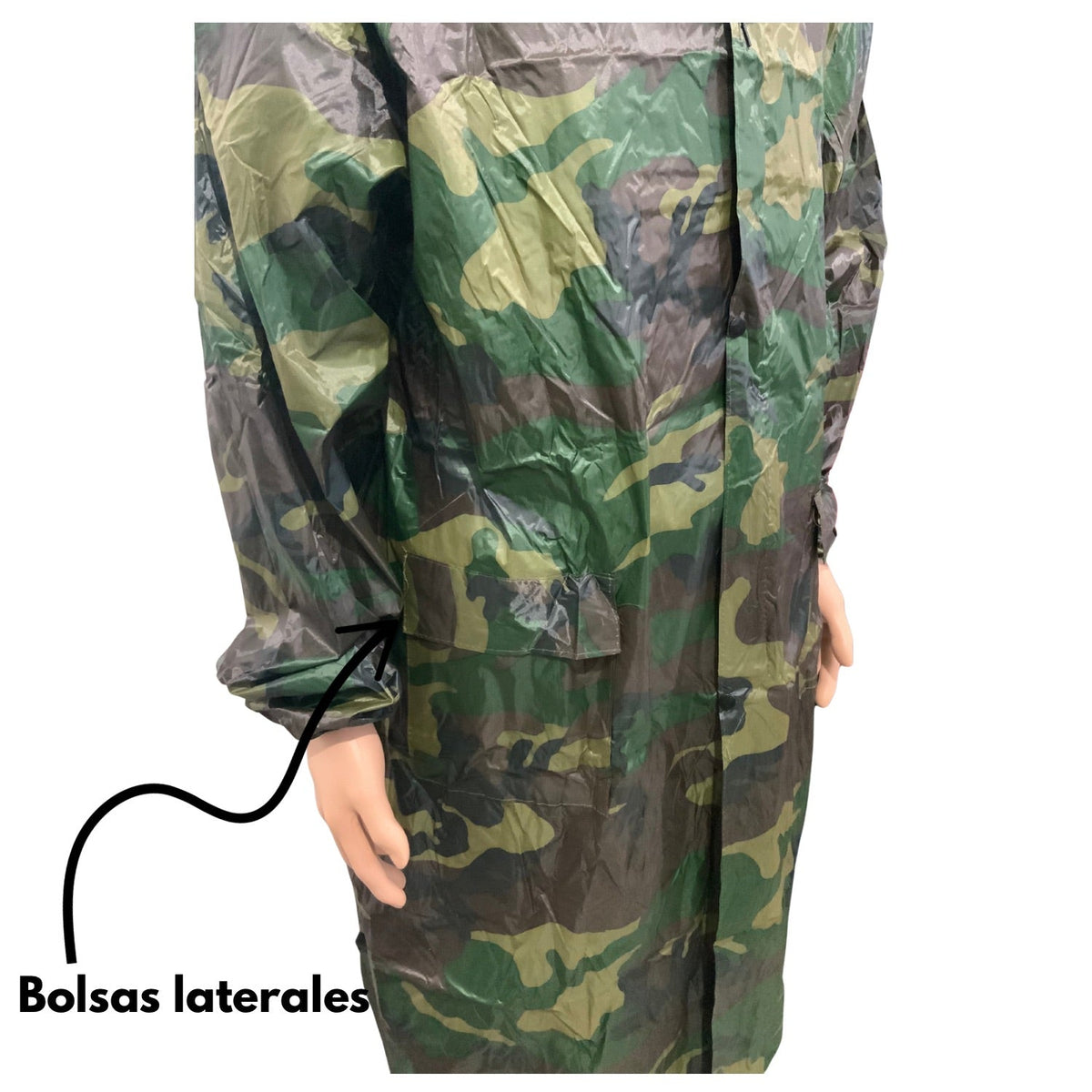 Impermeable camuflaje con capucha, visera y funda de transporte - foto 4