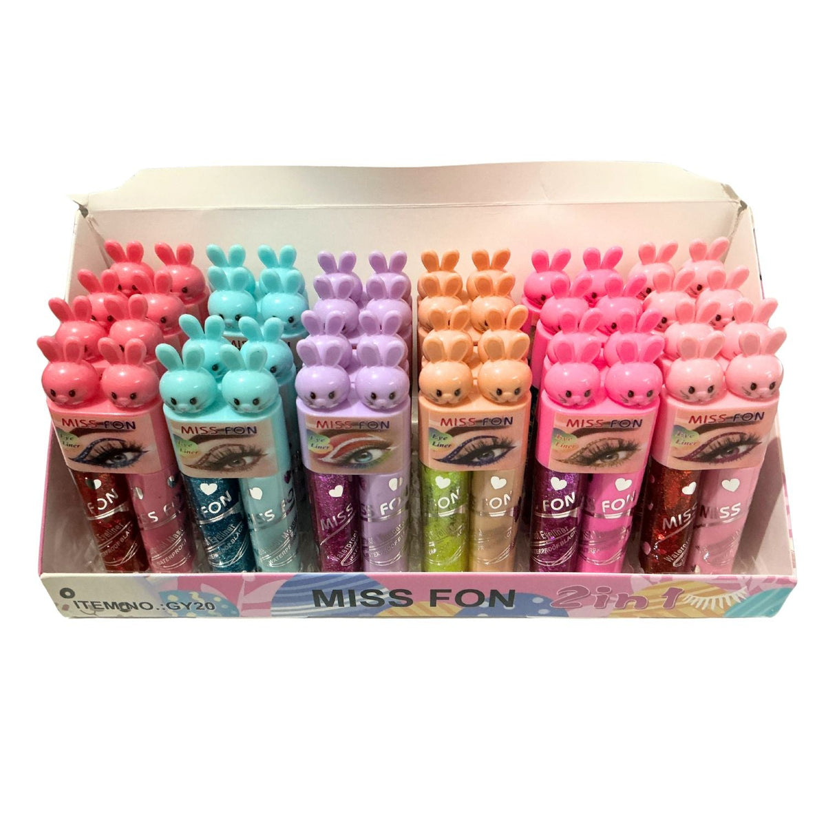 Kit de máscara de pestañas y delineador con glitter, 24 piezas YXY01 - foto 2