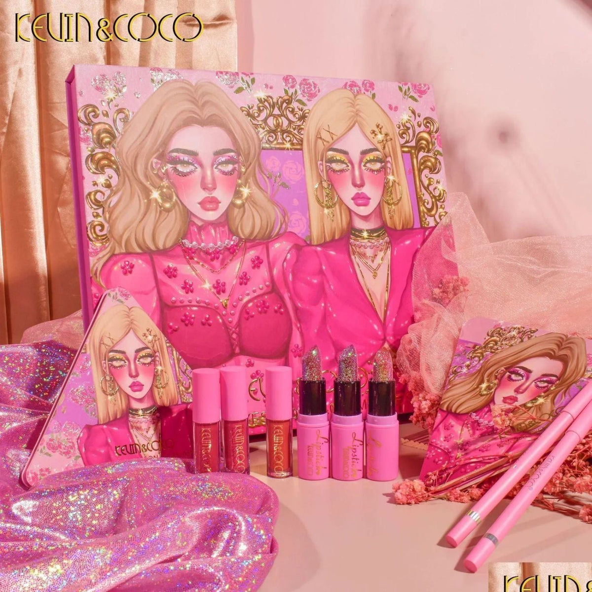 Paleta de maquillaje con sombras, iluminadores y labiales - foto 2