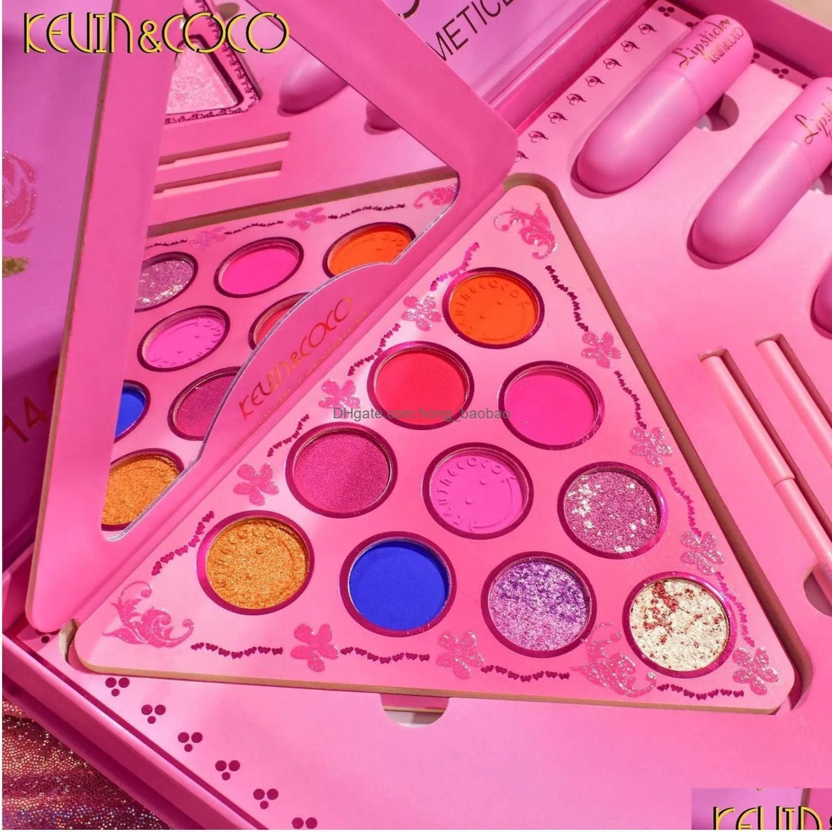 Paleta de maquillaje con sombras, iluminadores y labiales - foto 3