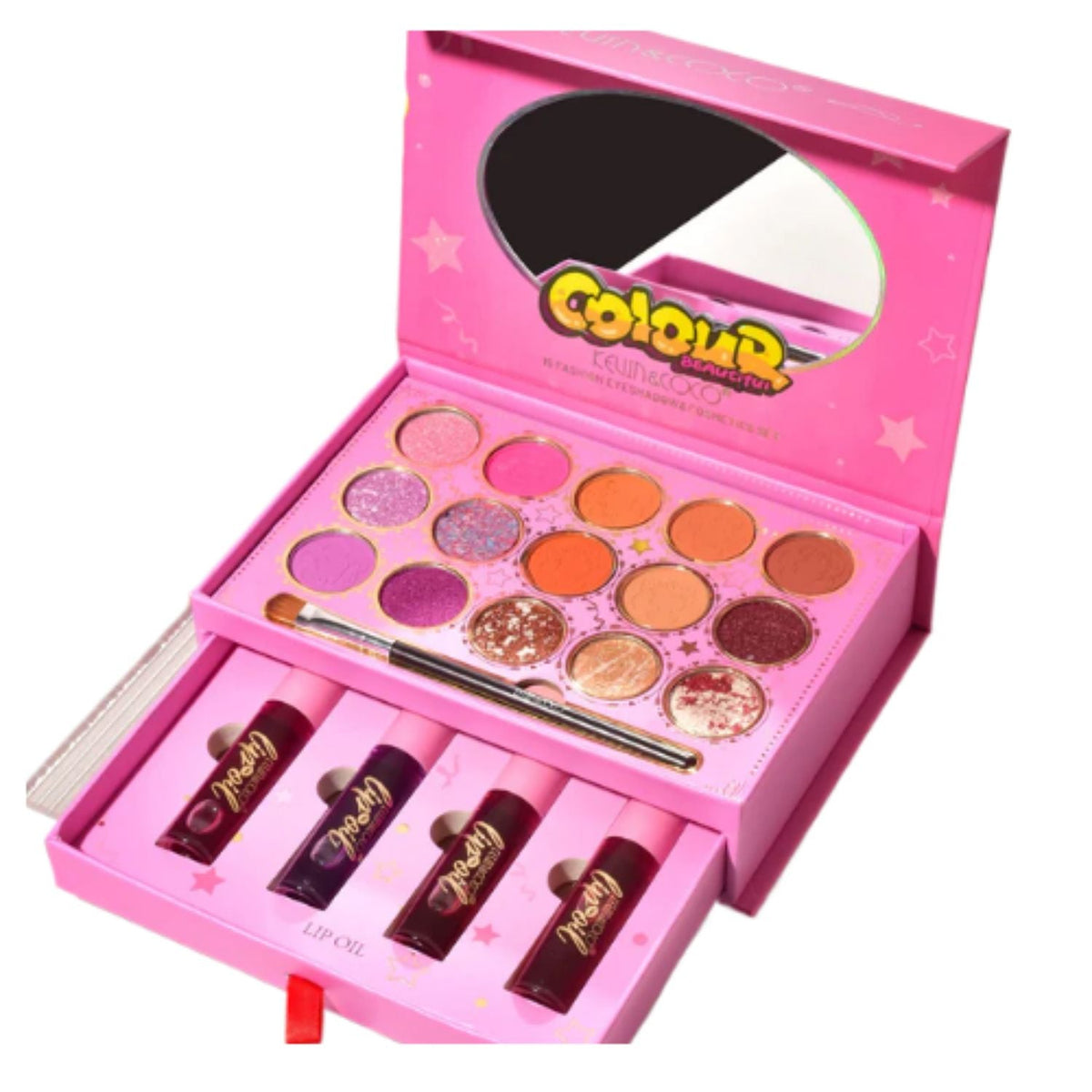 Set de maquillaje con 15 sombras y 4 labiales - foto 2