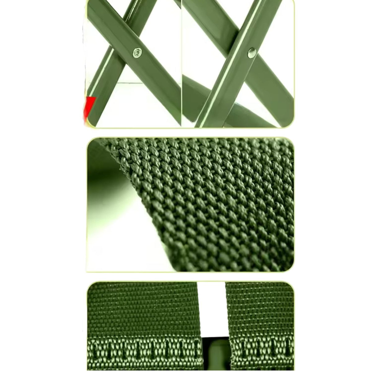 Banquito plegable militar verde, compacto y resistente para exteriores - foto 3