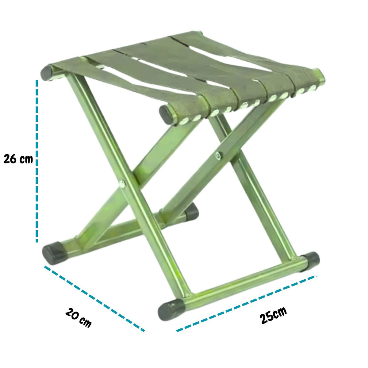 Banquito plegable militar verde, compacto y resistente para exteriores - foto 2